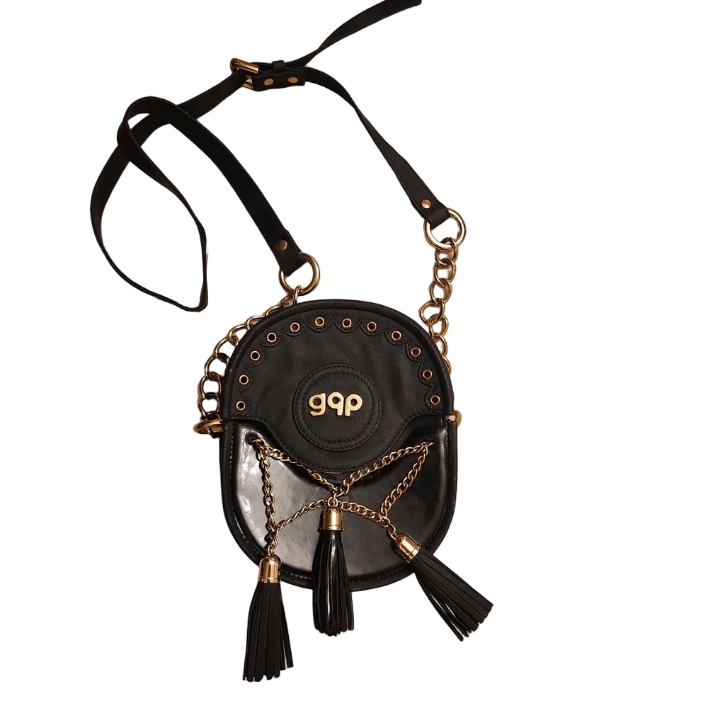 gqp Accessories Women Casual, Evening/Party Black PU Sling Bag